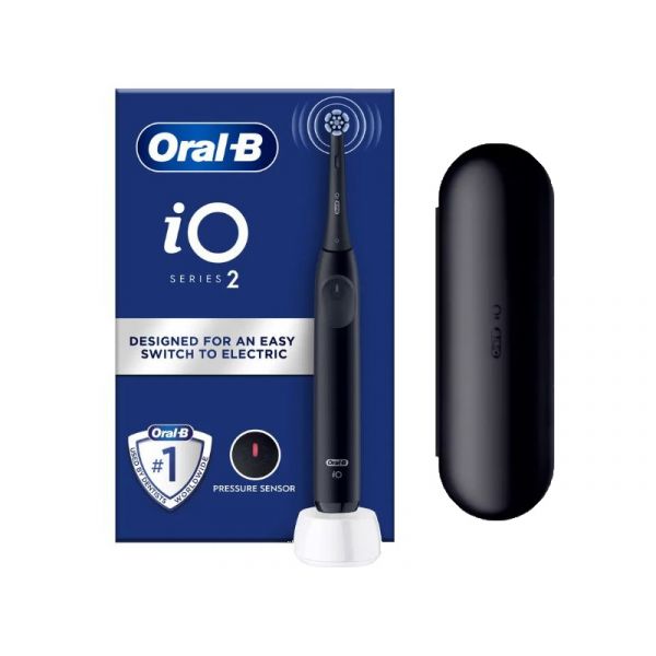 Oral-B iO2 Series elektromos fogkefe + utazótok (10PO010451) Night black / fekete