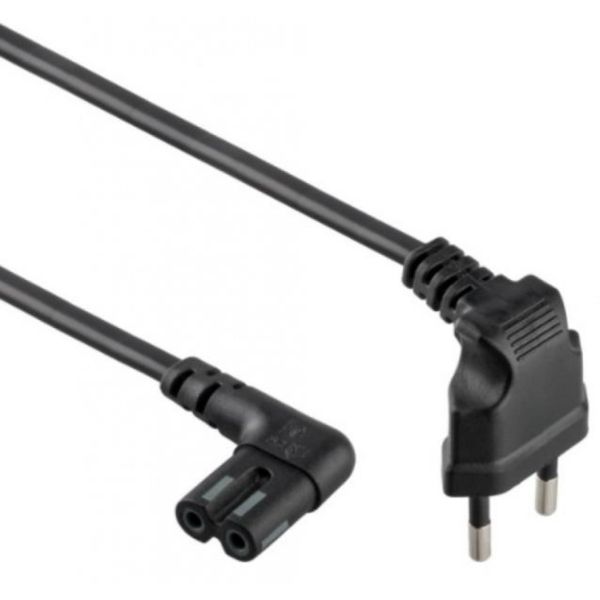 GEMBIRD hálózati tápkábel, C7, angled connectors, 1m (PC-184L)