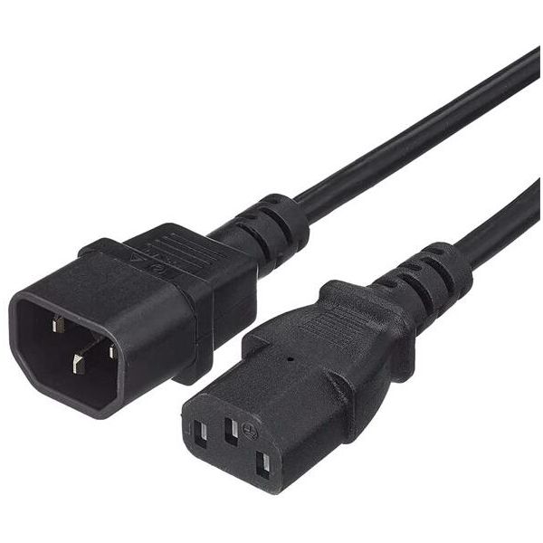 PREMIUMCORD KPS1 Tápkábel - hosszabbító kábel, C13-C14, PC, M/F, 1m fekete