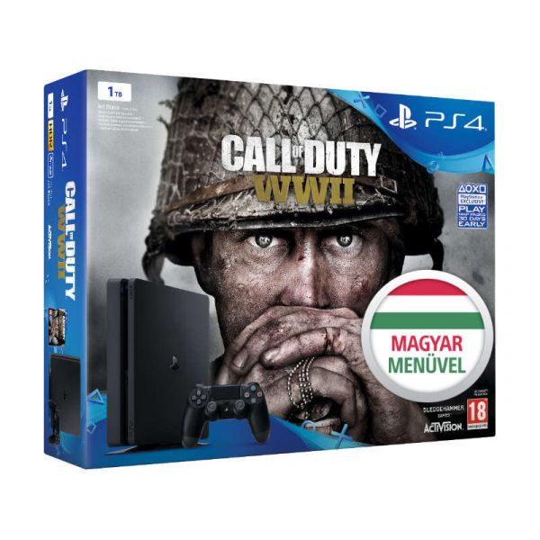 PS4 Slim 1TB Konzol + Call of Duty: WWII