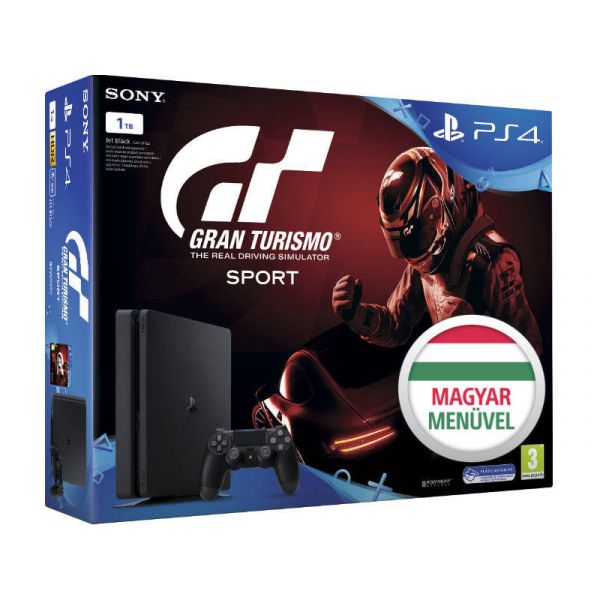 PS4 Slim 1TB Konzol + Gran Turismo Sport