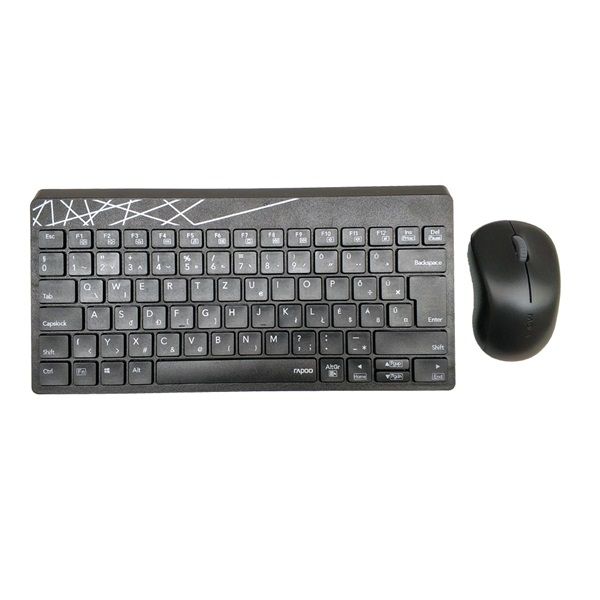 RAPOO MULTIMODE 8000M BLUETOOTH + 2,4GHZ BILLENTYŰZET + EGÉR SZETT (190800) FEKETE
