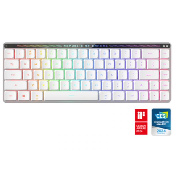 Asus ROG Falchion RX Low Profile vezeték nélküli billentyűzet - magyar (ROG FALCHION RX LP) fehér