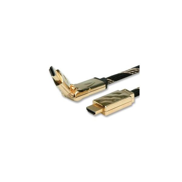 ROLINE Kábel HDMI Ethernet, Premium, 360° csatlakozó,  M/M  2.0m (11.04.5507)