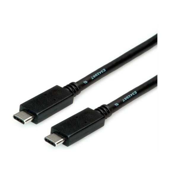 ROLINE Kábel USB 3.2 Gen 2 USB-C - USB-C, M/M, 10Gbit/s, PD (Power Delivery) 20V5A - 100W, Emark-al, 2m, fekete (11.02.9055-10)