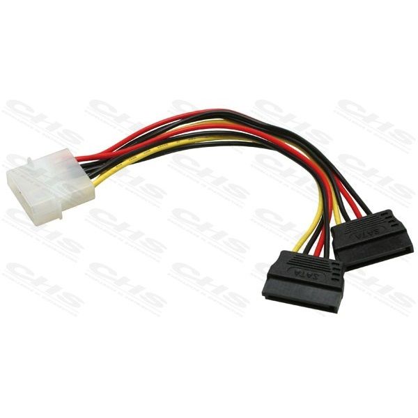 ROLINE kábel SATA táp Y elosztó, Molex to 2xSATA, 20cm (11.03.1050)