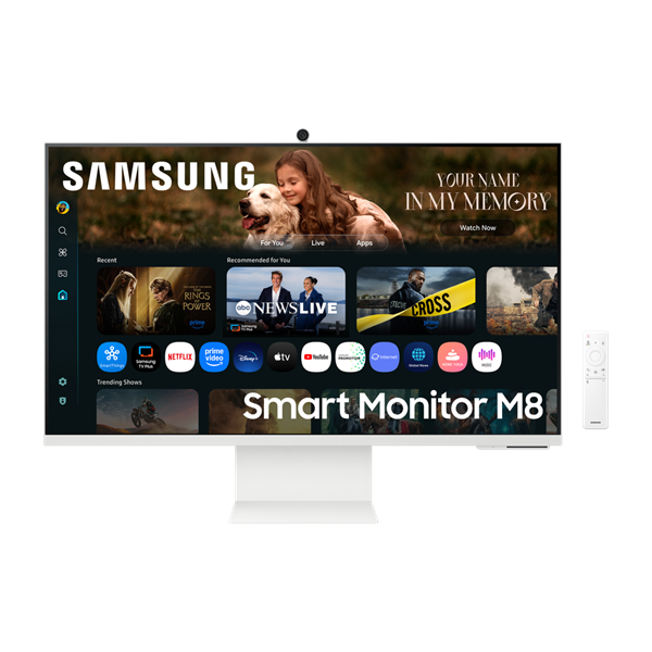 SAMSUNG M8 M80F Vision AI Smart 4K monitor 32", 3840x2160, 16:9, 400cd/m2, 4 ms, HSMI/2xUSB/1xUSB-C, hangszóró, Fehér (LS32FM801UUXDU)