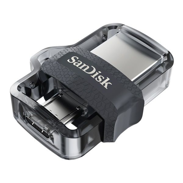 SanDisk Ultra Dual Drive m3.0 pendrive, 128GB (173386 /  SDDD3-128G-A46) fekete