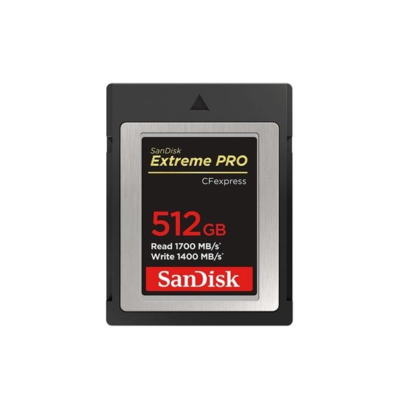 SANDISK Memóriakártya 186487, CFEXPRESS EXTREME PRO® KÁRTYA 512GB, Type B, 1700MB/s, 1400MB/s,