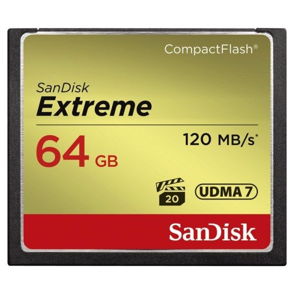 SANDISK Memóriakártya CF EXTREME 64GB, 120MB/S