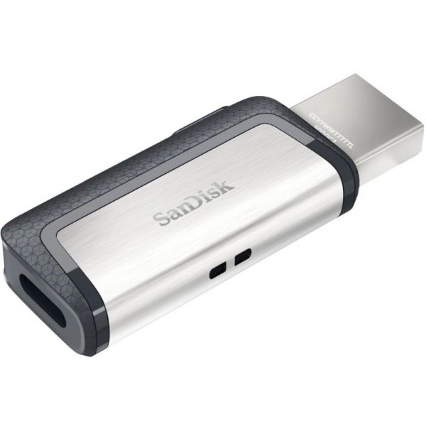 Sandisk Dual Drive Mobil Memória 16GB USB 3.1/Type C (173336) Fekete/Ezüst