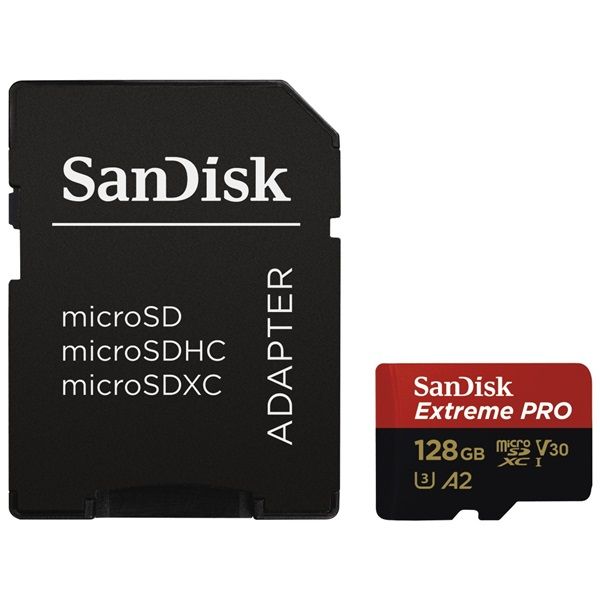 SANDISK MICROSD EXTREME PRO MEMÓRIAKÁRTYA 128GB (214504)