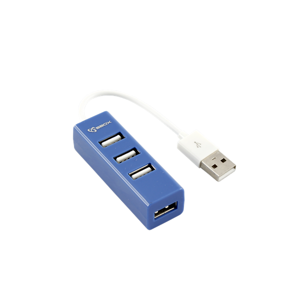 SBOX USB HUB (H-204BL) kék