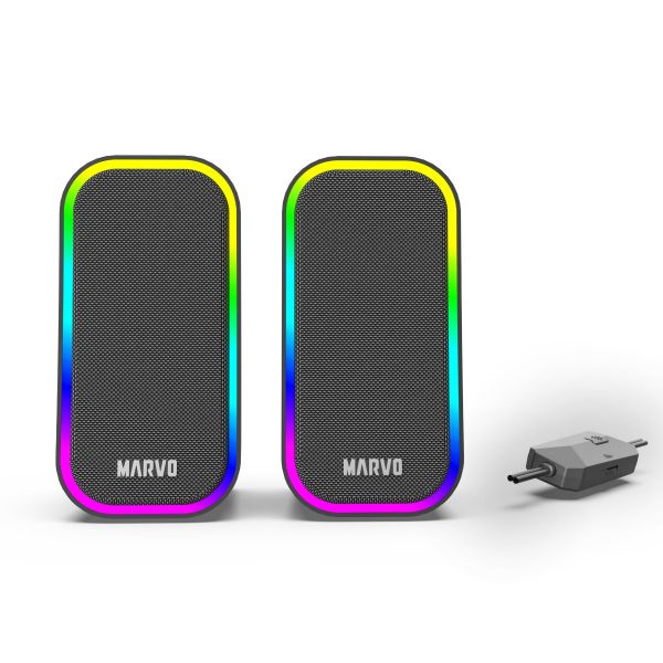 MARVO Havoc 20 vezetékes hangszóró - fekete - RGB viágítás (SG-285)