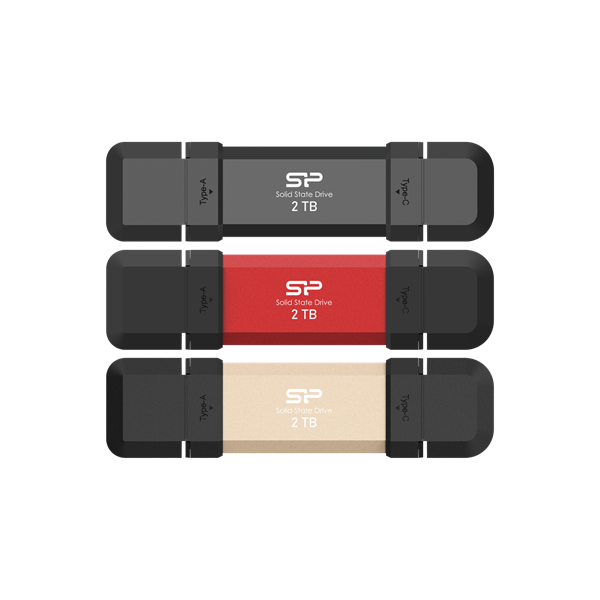 SILICON POWER Pendrive 2TB, DS72 USB 3.2 Gen2, Fekete (SP002TBUC3S72VPK)