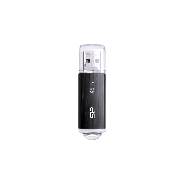 SILICON POWER Pendrive 64GB, Ultima - U02 USB 2.0, Fekete (SP064GBUF2U02V1K)
