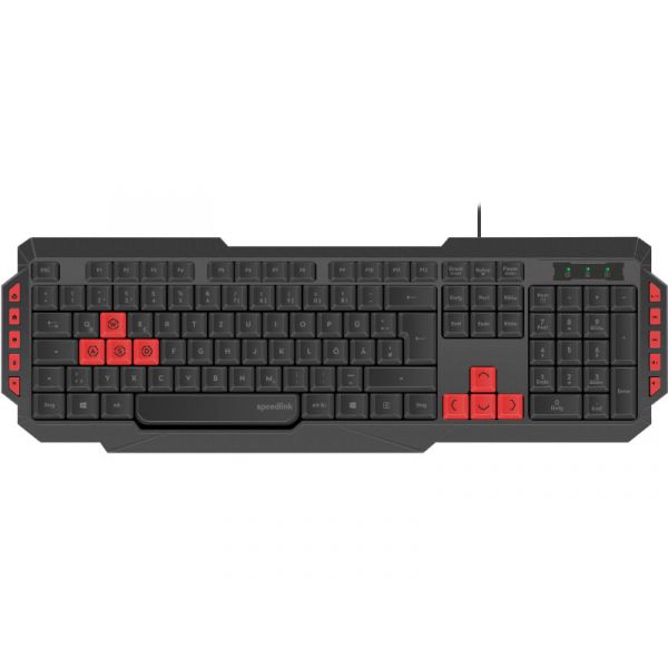 Speedlink (SL-670009-BK-HU) LUDICIUM Gaming Billentyűzet Fekete