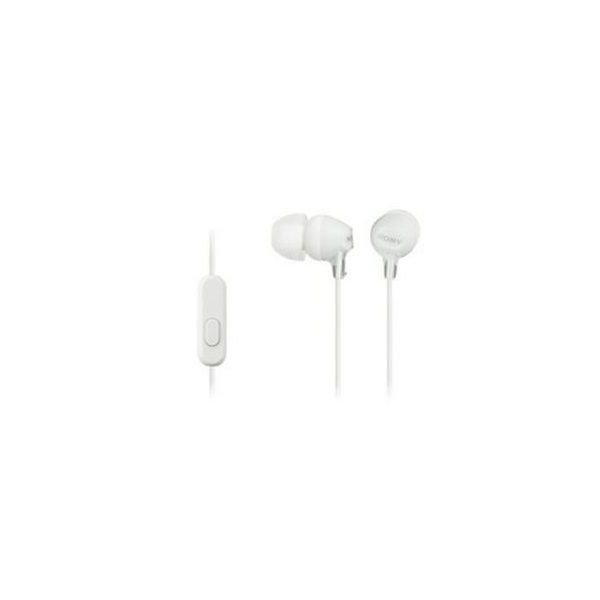 SONY Fülhallgató MDR-EX15APW hangerőszabályzó fehér headset