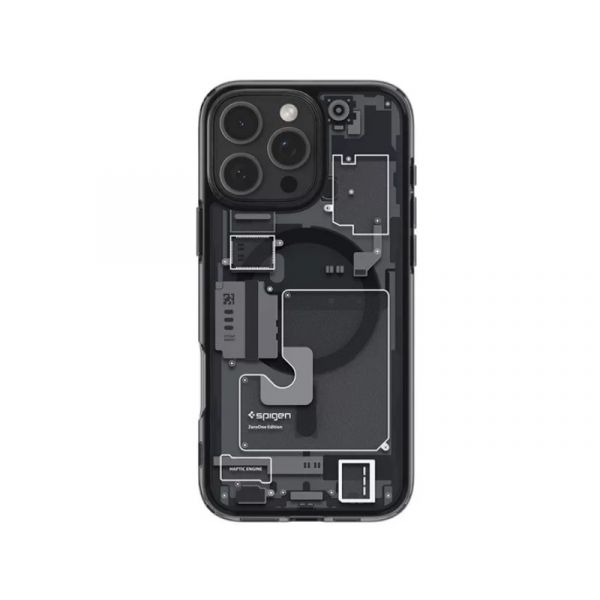 SPIGEN ULTRA HYBRID ZERO ONE műanyag telefonvédő iPhone 16 Pro Max-hoz (ACS08004) fekete