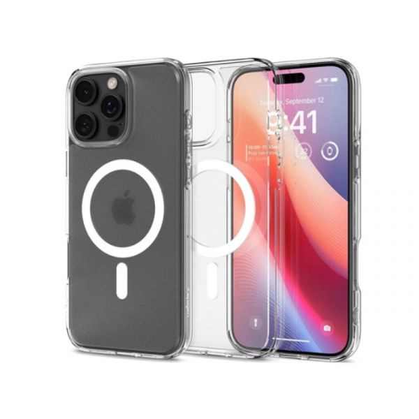 SPIGEN ULTRA HYBRID MAG műanyag telefonvédő iPhone 16 Pro-hoz (ACS08133) átlátszó