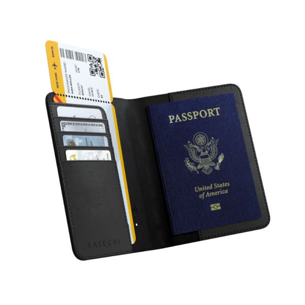 Satechi Vegan-Leather FindAll Luggage Tag - Black (ST-LFALTK)