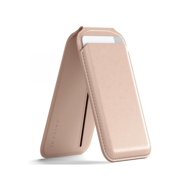 Satechi Vegan-Leather Magnetic Wallet Stand (iPhone 12/13/14/15 all models) - Desert Rose (ST-VLWR)