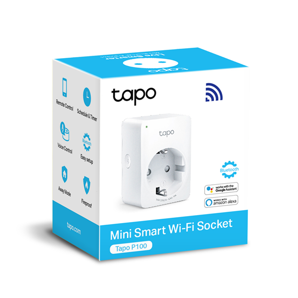 TP-LINK Tapo P100 Wi-Fi-s Okos Dugalj, fehér