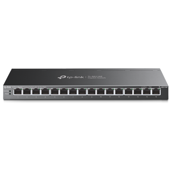 TP-LINK 16-portos gigabit switch (TL-SG116P)