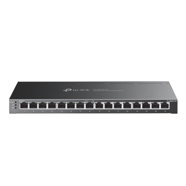 TP-LINK 16-portos Fémházas Asztali/Rackes Menedzselhető switch (TL-SG2016P)