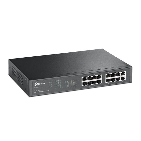 TP-LINK 16 portos gigabites Easy Smart PoE switch 8 PoE+ csatlakozással (TL-SG1016PE)