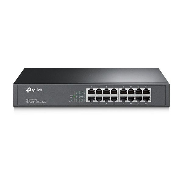TP-LINK 16 portos Fémházas Rackes Switch (TL-SF1016DS)