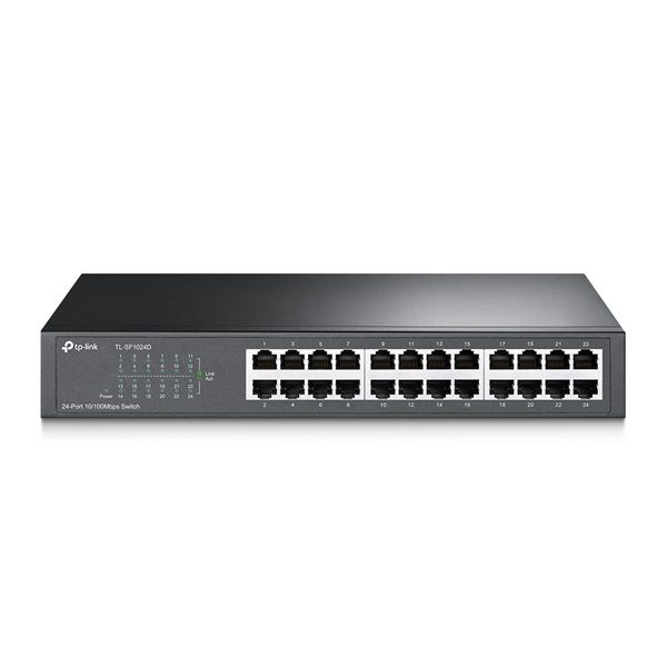 TP-Link 24x100Mbps (TL-SF1024D) Fémházas Asztali/ Rackes Switch