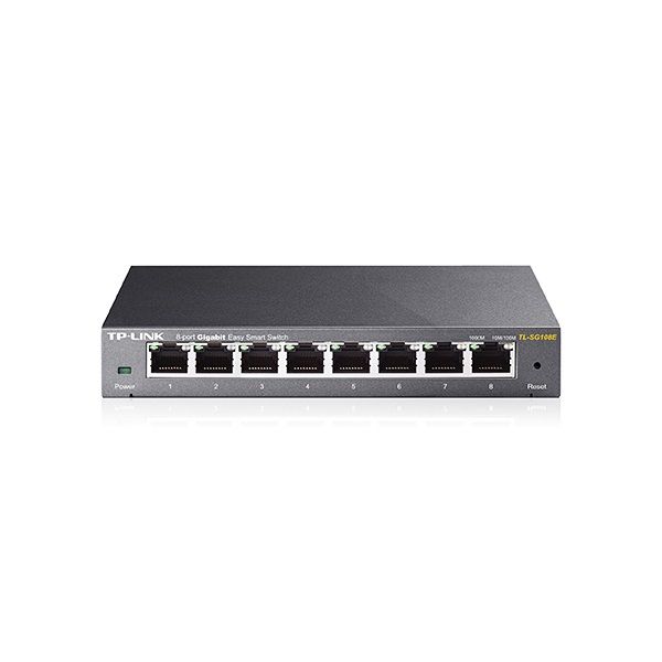 TP-LINK 8 portos Gigabites, Fémházas, Asztali Switch (TL-SG108E)