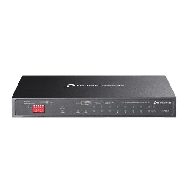 TP-LINK Omada DS110GMP Fémházas Switch - 9x1000Mbps(8xPOE+) + 1xGigabit SFP