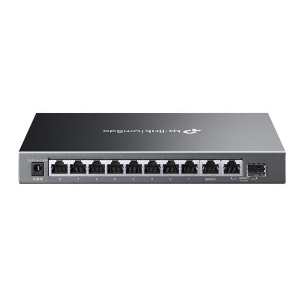TP-LINK Omada ES210GMP Switch 9x1000Mbps (8xPOE+) +1xGigabit SFP kombó Fémházas Easy Smart
