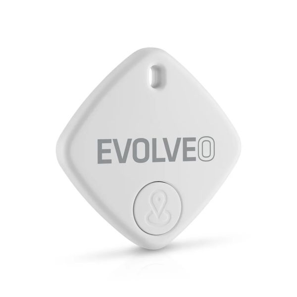 Evolveo TrackTag Bluetooth nyomkövető (kulcstartóra, táskára, valós idejű nyomkövetés, iOS kompatibilis), fehér (ATE TRACKTAG-WH)