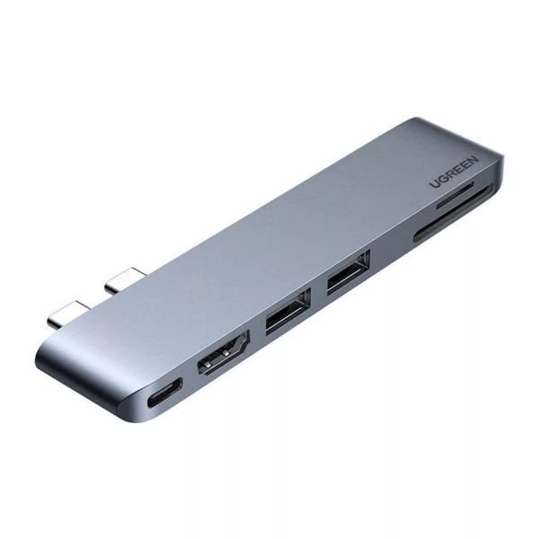 UGREEN CM380 6 az 1-ben USB-C adapter MacBook Air/Pro készülékekhez (szürke)