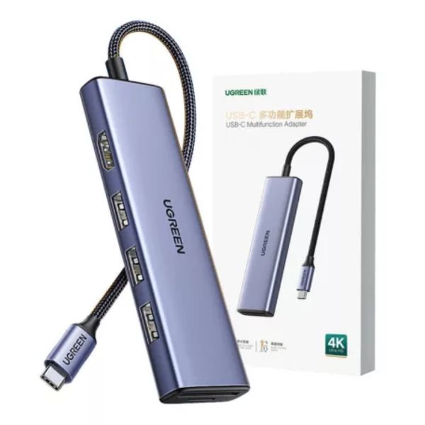 UGREEN CM511 USB-C HUB, HDMI 4K 60 Hz, 2x USB 3.2, 2x USB-C 3.2, PD