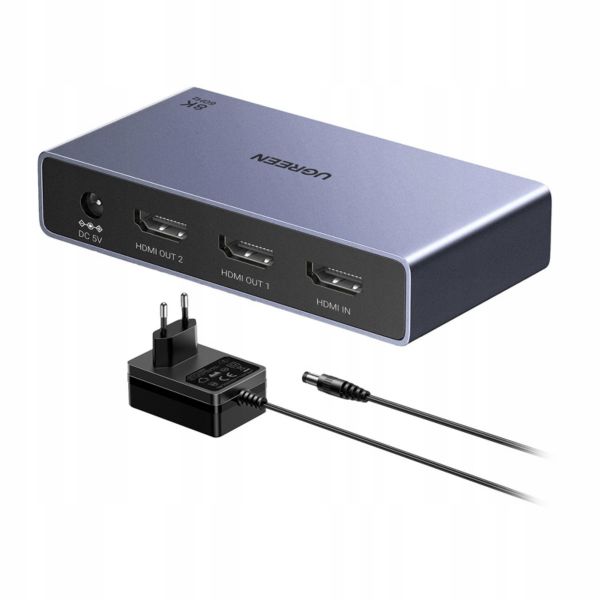 UGREEN CM694 1x2 HDMI elosztó, 8K, 60Hz (fekete)