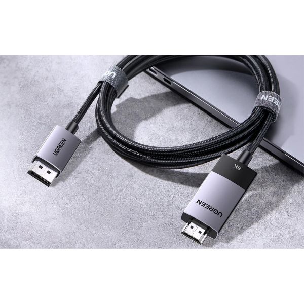 UGREEN DP115 DisplayPort-HDMI kábel, 8k 60 Hz, 2m (fekete)