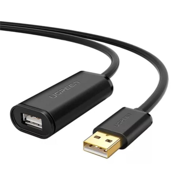 UGREEN US121, aktív USB 2.0 hosszabító kábel, 20m (fekete)