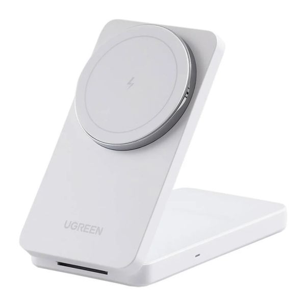 UGREEN W528 2 az 1-ben iPhone/AirPods vezeték nélküli töltő, 20W (fehér)