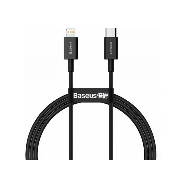 Baseus Superior Series Type-C to iPhone 1m gyorstöltő adatkábel (CATLYS-A01) fekete