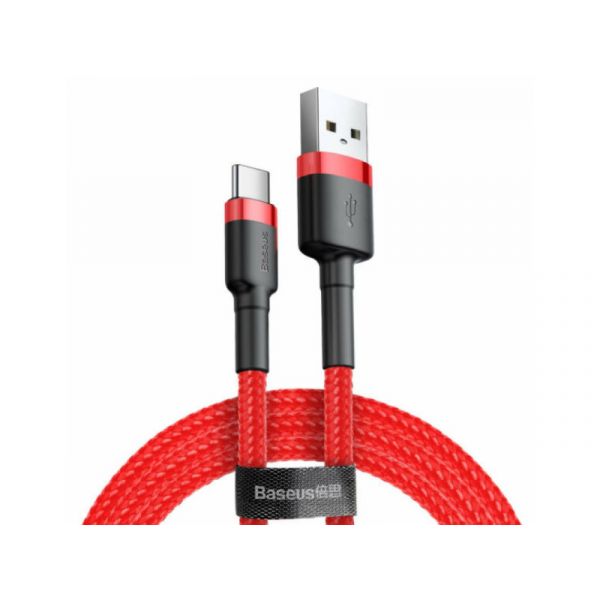 Baseus Cafule USB - Type-C 1m gyorstöltő adatkábel (CATKLF-B09) piros