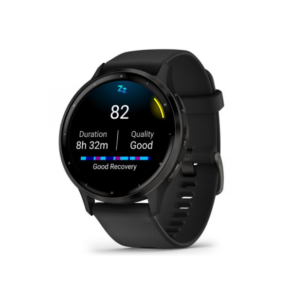 GARMIN Venu 3 okosóra fekete, szilikon szíjjal (505362)