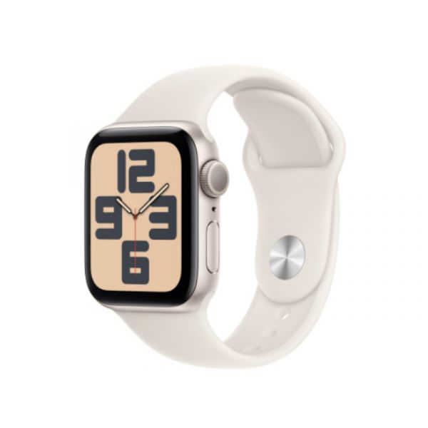 Apple Watch SE2 v3 GPS 40mm (MXEG3QH/A) csillagfény alumíniumtok, csillagfény sportszíj M/L