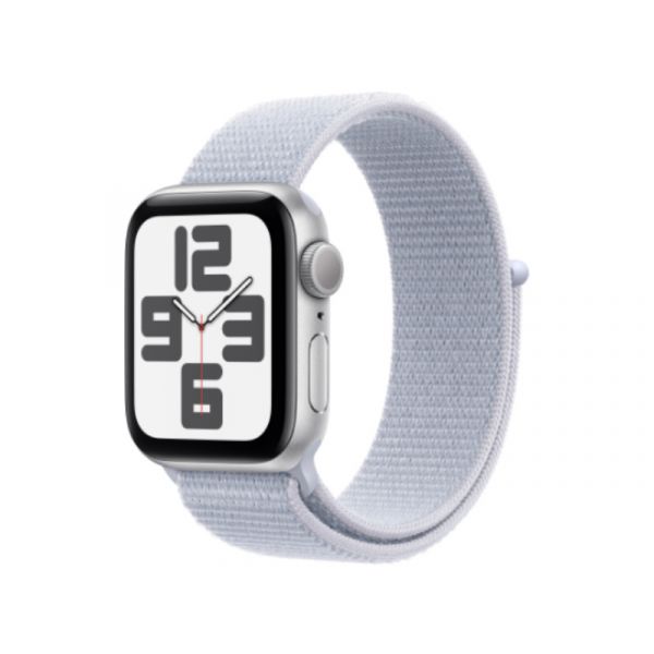 Apple Watch SE2 v3 GPS + Cellular 40mm (MXGE3QH/A) ezüstszínű alumíniumtok, fakókék sportpánt