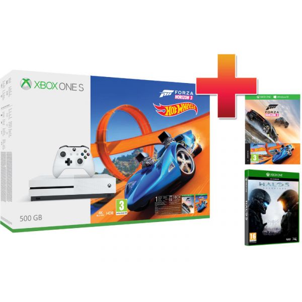 Xbox One S 500 GB Konzol Forza Horizon 3 csomag + Halo 5