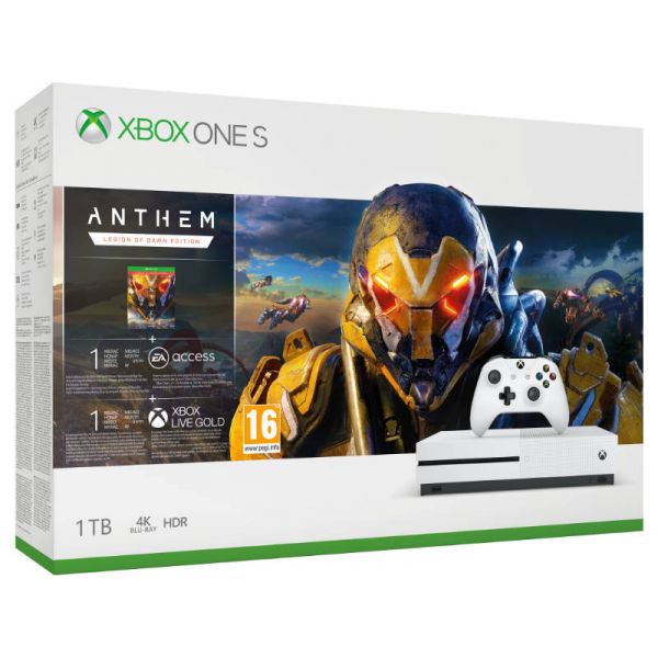 Xbox One S 1TB Konzol Anthem Legion of Dawn csomag