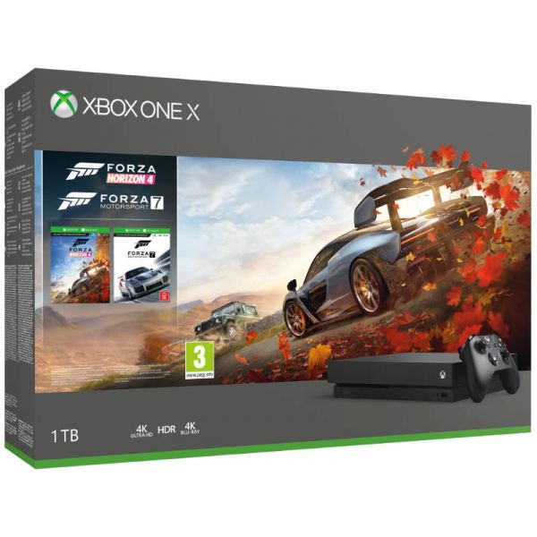 Xbox One X 1TB Konzol Forza Horizon 4 + Forza Motorsport 7 csomag